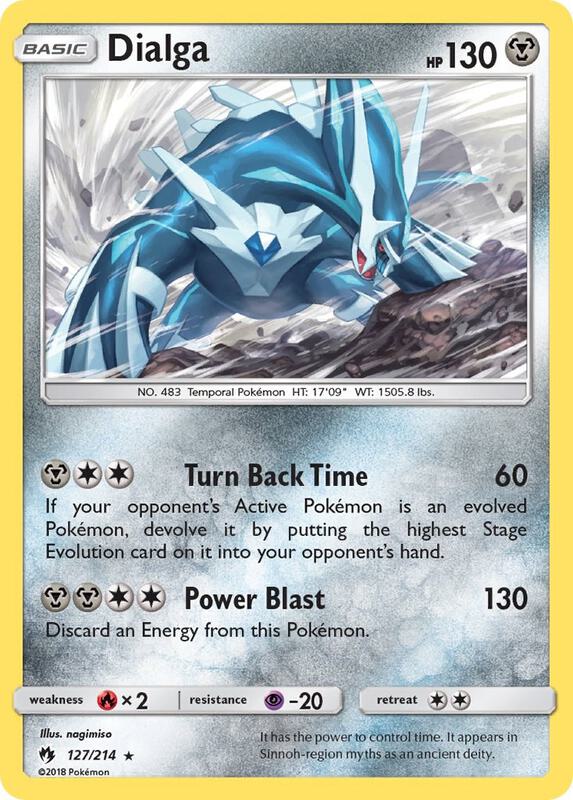 Dialga Pokemon card from SM - Lost Thunder