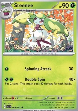 Steenee Pokemon card from Paradox Rift