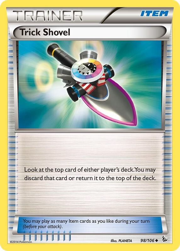 Trick Shovel Pokemon card from XY - Flashfire