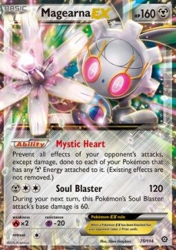 Magearna EX Pokemon card from Steam Siege