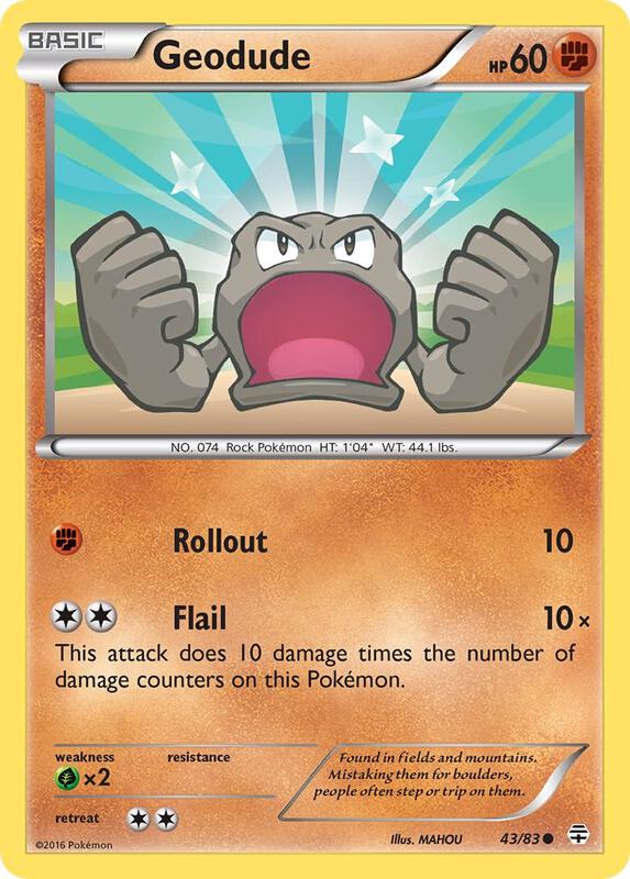 Geodude Pokemon card from Generations