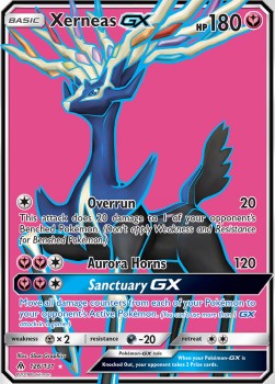 Xerneas GX Pokemon card from Forbidden Light