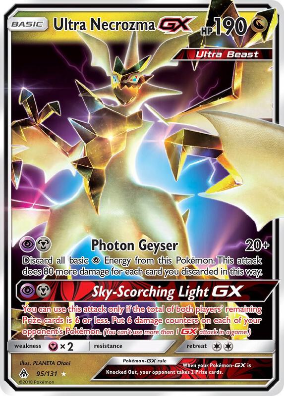 Ultra Necrozma GX Pokemon card from SM - Forbidden Light