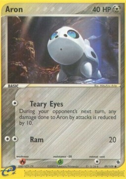 Aron Pokemon card from EX Ruby Sapphire