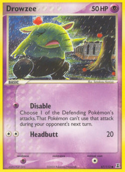 Drowzee Pokemon card from EX Delta Species