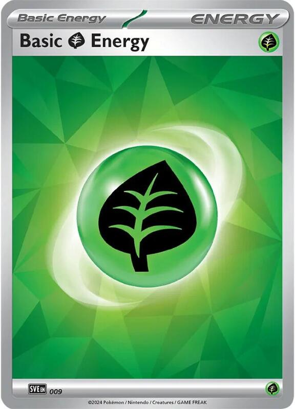 Basic Grass Energy - 009 Pokemon card from SVE: Scarlet & Violet Energies