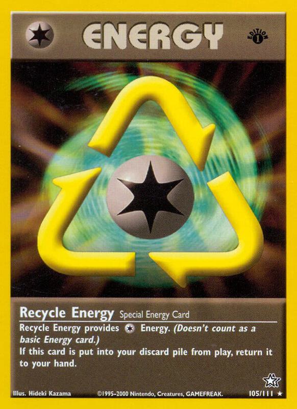 Recycle Energy Pokemon card from Neo Genesis