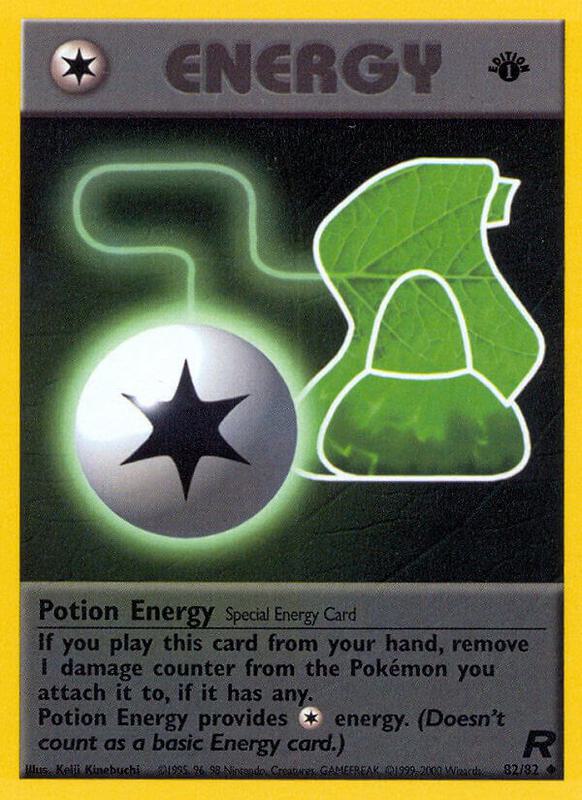 Potion Energy Pokemon card from Team Rocket