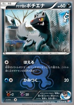 Team Aqua's Poochyena Pokemon card from Magma Gang VS Aqua Gang Double Crisis