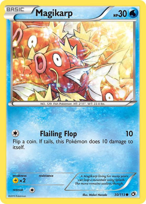 Magikarp Pokemon card from Legendary Treasures