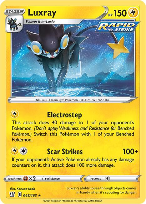 Luxray Pokemon card from SWSH05: Battle Styles