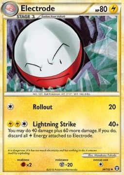 Electrode Pokemon card from Triumphant