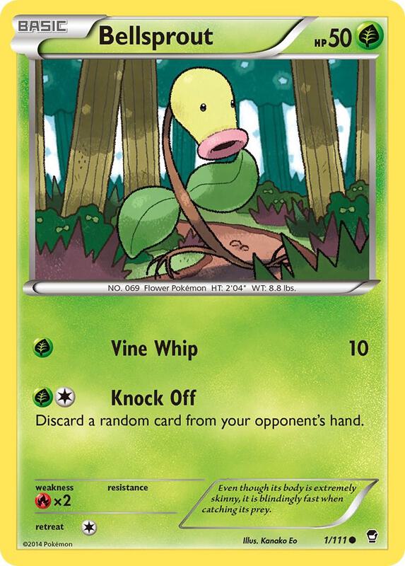Bellsprout Pokemon card from XY - Furious Fists