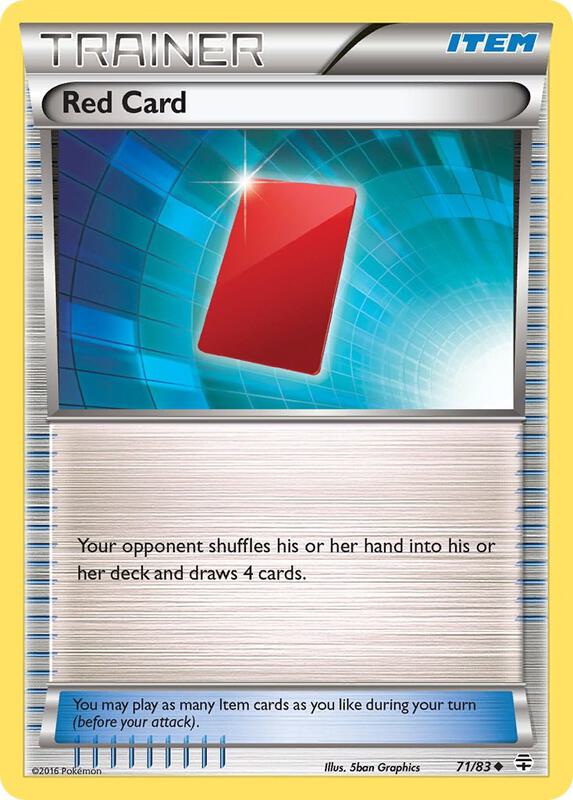 Red Card Pokemon card from Generations
