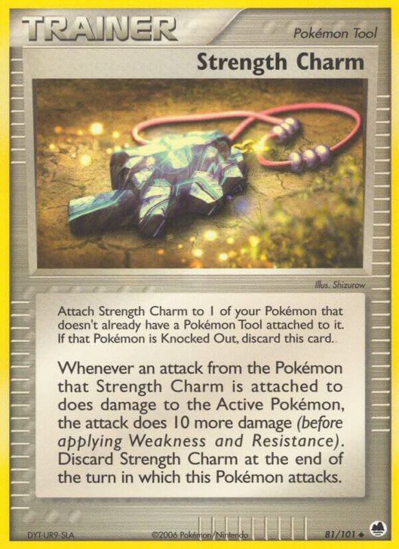 Strength Charm Pokemon card from Dragon Frontiers