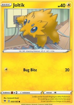 Joltik Pokemon card from Vivid Voltage