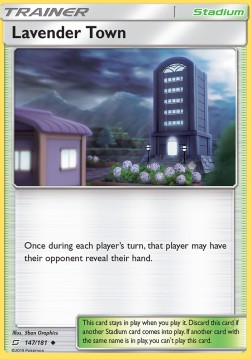 Lavender Town Pokemon card from Team Up