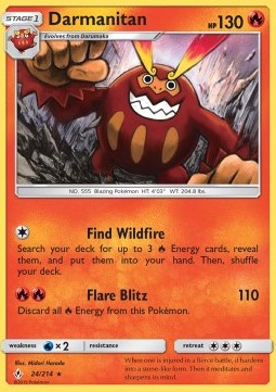 Darmanitan Pokemon card from Unbroken Bonds