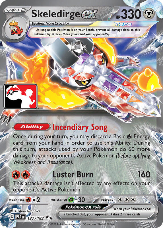 Skeledirge ex - 137 Pokemon card from Prize Pack Series Cards