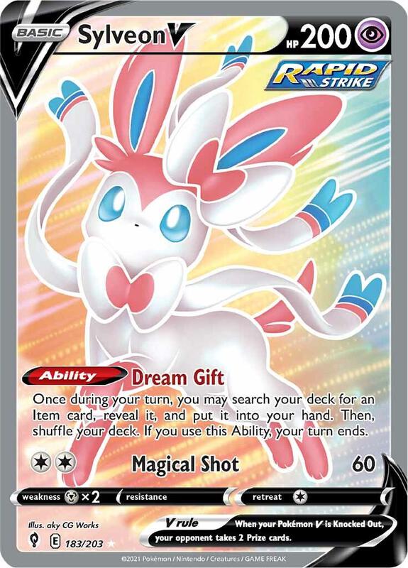 Sylveon V (Full Art) Pokemon card from SWSH07: Evolving