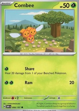 Combee Pokemon card from Obsidian Flames