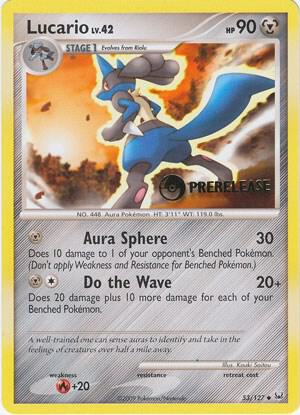 Lucario Pokemon card from Diamond and Pearl Promos