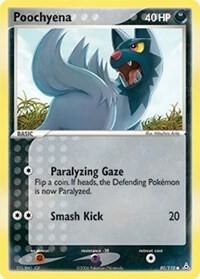 Poochyena Pokemon card from Holon Phantoms