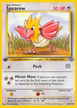 Spearow Pokemon card from Jungle