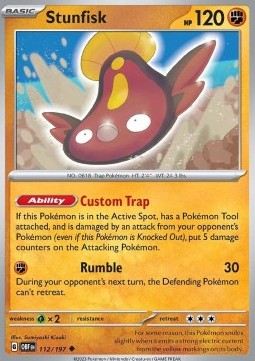 Stunfisk Pokemon card from Obsidian Flames
