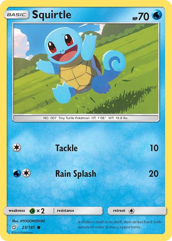 Squirtle (23) Pokemon card from SM - Team Up