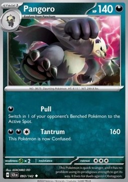 Pangoro Pokemon card from Stellar Crown