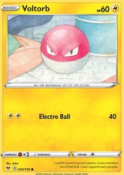 Voltorb Pokemon card from Vivid Voltage