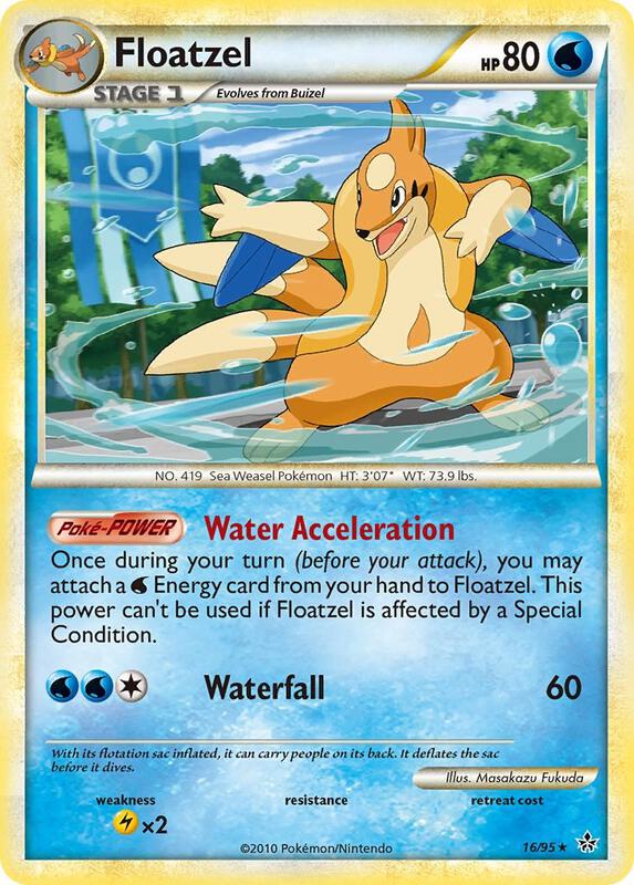 Floatzel Pokemon card from Unleashed
