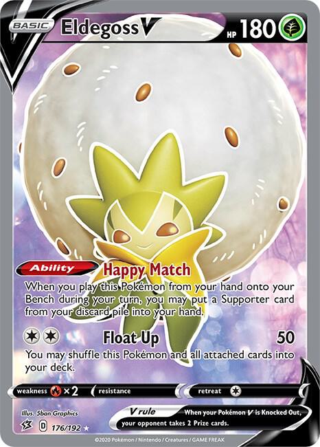 Eldegoss V (Full Art) Pokemon card from SWSH02: Rebel Clash