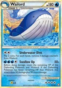 Wailord Pokemon card from Triumphant