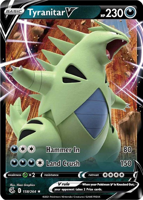 Tyranitar V Pokemon card from SWSH08: Fusion Strike