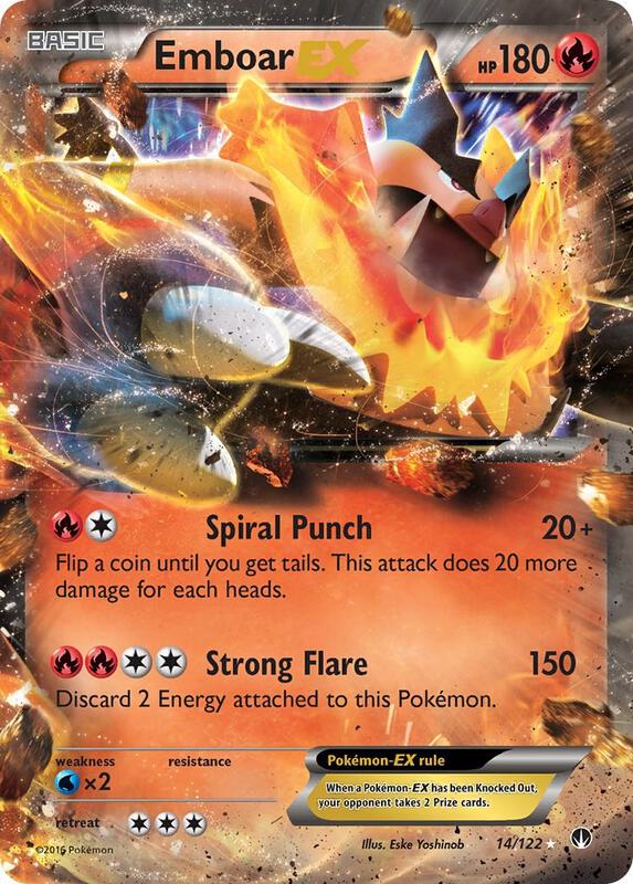 Emboar EX Pokemon card from XY - BREAKpoint
