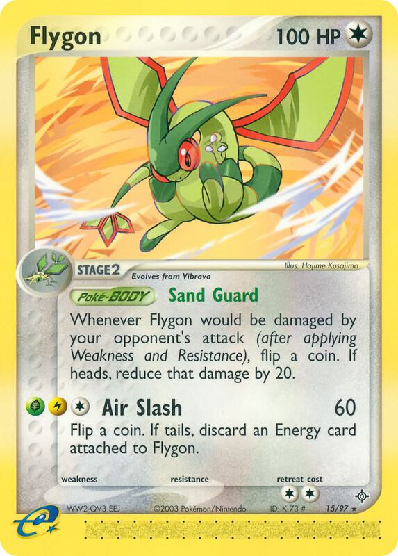 Flygon Pokemon card from Dragon