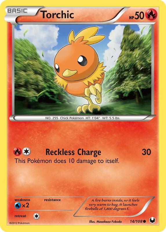 Torchic (14) Pokemon card from Dark Explorers