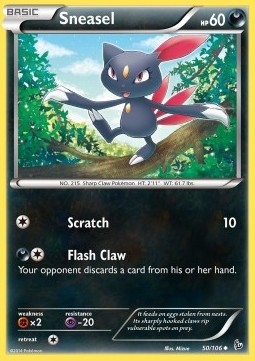 Sneasel Pokemon card from Flashfire