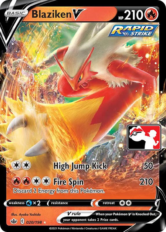 Blaziken V Pokemon card from Prize Pack Series Cards