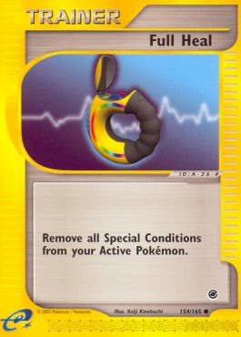 Full Heal Pokemon card from Expedition Base Set