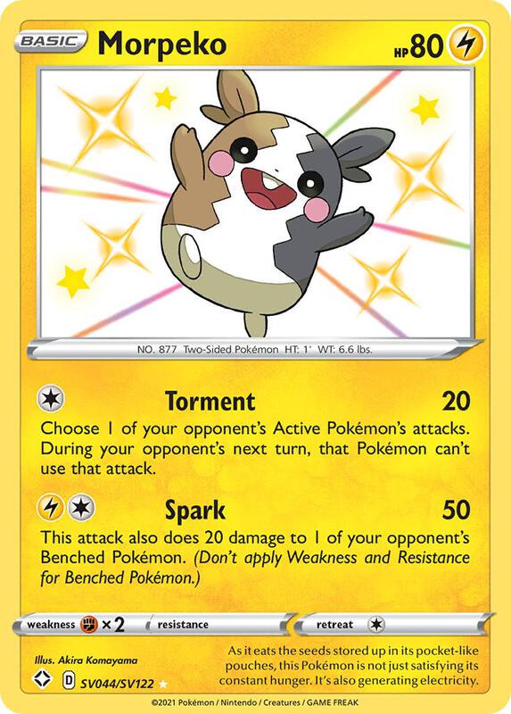 Morpeko Pokemon card from Shining Fates: Shiny Vault