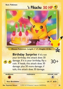_____'s Pikachu (CEL WP 24) Celebrations