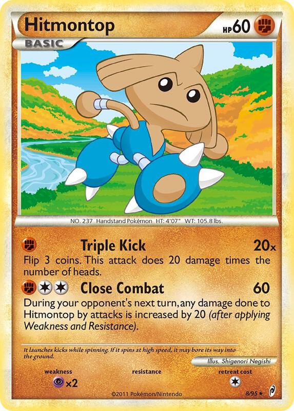 Hitmontop Pokemon card from Call of Legends