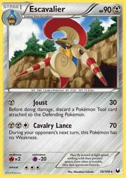 Escavalier Pokemon card from Dark Explorers