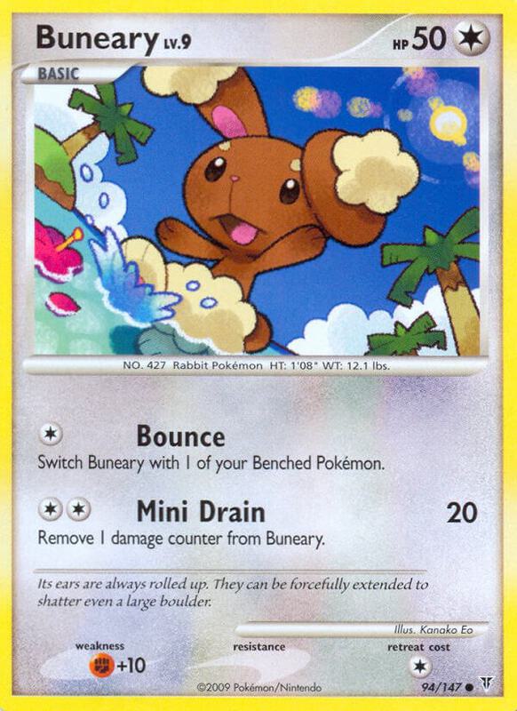 Buneary Pokemon card from Supreme Victors