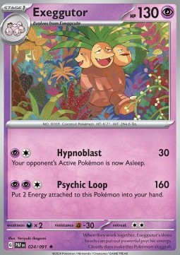 Exeggutor Pokemon card from Paldean Fates