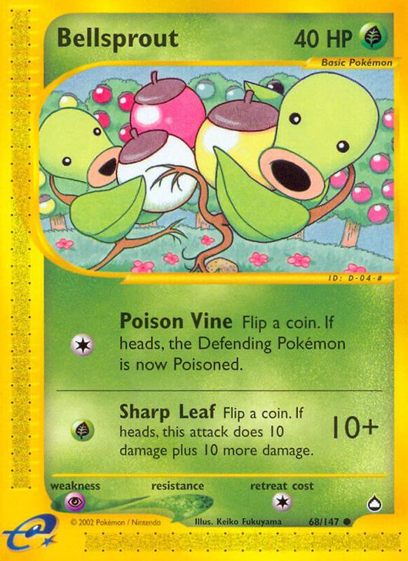 Bellsprout (68) Pokemon card from Aquapolis