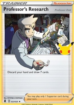 Professor's Research Pokemon card from Celebrations